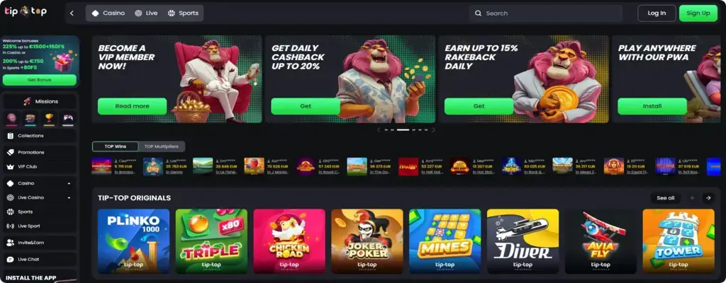 TipTop Casino logo